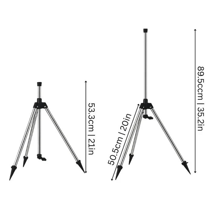 Rotating Tripod Sprinkler with Dual Nozzles and Telescopic Height Adjustment All Vera Mart