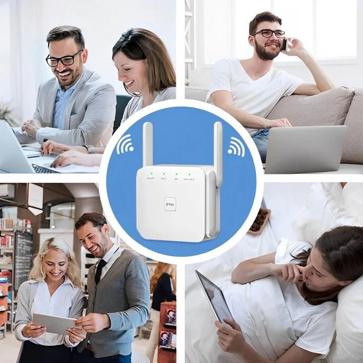 WiFi Repeater with Dual High Gain Antennas and 300 Mbps Speed, 300 Sq Meter Coverage All Vera Mart
