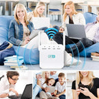 WiFi Repeater with Dual High Gain Antennas and 300 Mbps Speed, 300 Sq Meter Coverage All Vera Mart