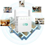 WiFi Repeater with Dual High Gain Antennas and 300 Mbps Speed, 300 Sq Meter Coverage All Vera Mart