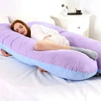 Full Body Pillow with Shredded Memory Foam and U-Shape Support, Removable Jersey Cover All Vera Mart