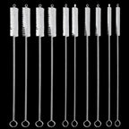 Reusable Straw Cleaning Brush Set with Metal Handle and Fine Bristles, 10-Piece All Vera Mart