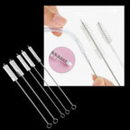 Reusable Straw Cleaning Brush Set with Metal Handle and Fine Bristles, 10-Piece All Vera Mart