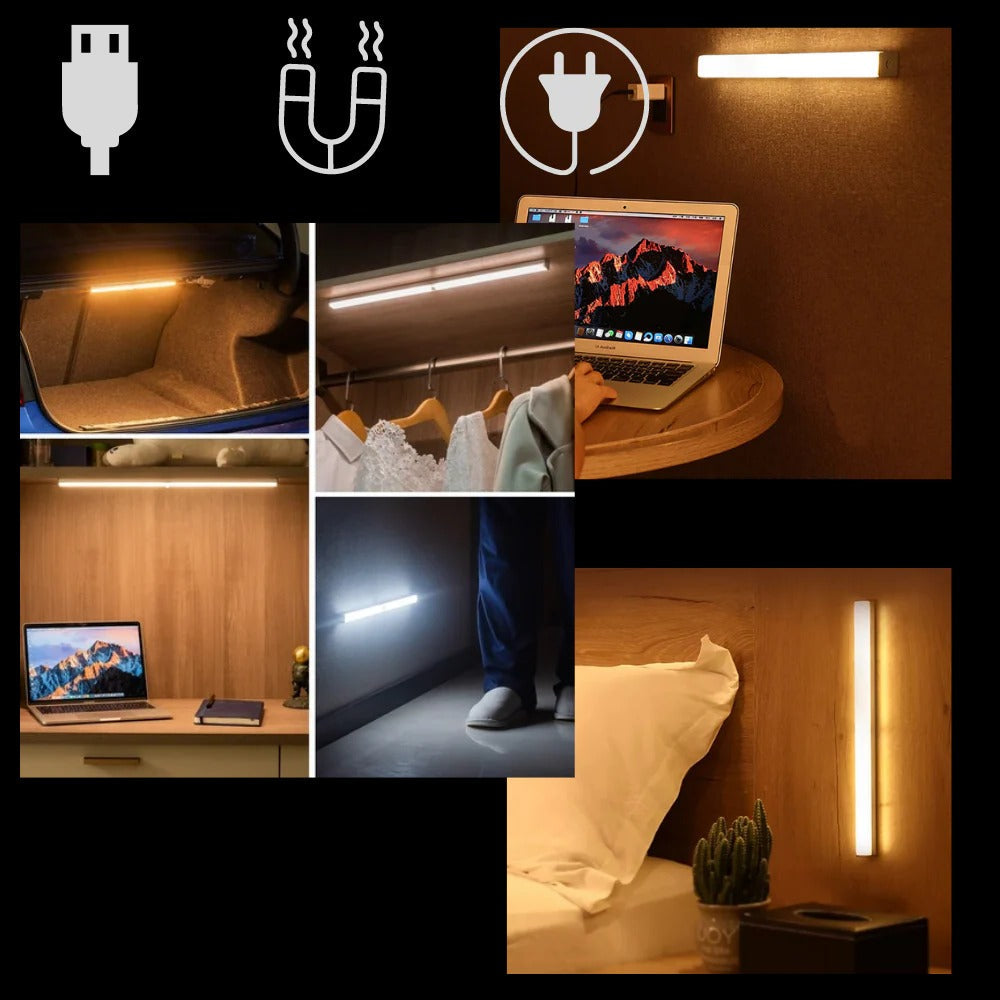 Motion Sensor LED Light with Magnetic Mounting and Auto Shutoff, 9.8ft Detection Range All Vera Mart