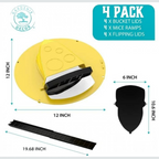 Four Pack of Bucket Lid Mouse Traps with an Auto Reset Flip Lid for a 5 Gallon Bucket