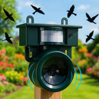 Bird Repeller with Solar Panel and Motion Sensor, Outdoor Sound Deterrent All Vera Mart