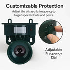 Bird Repeller with Solar Panel and Motion Sensor, Outdoor Sound Deterrent All Vera Mart