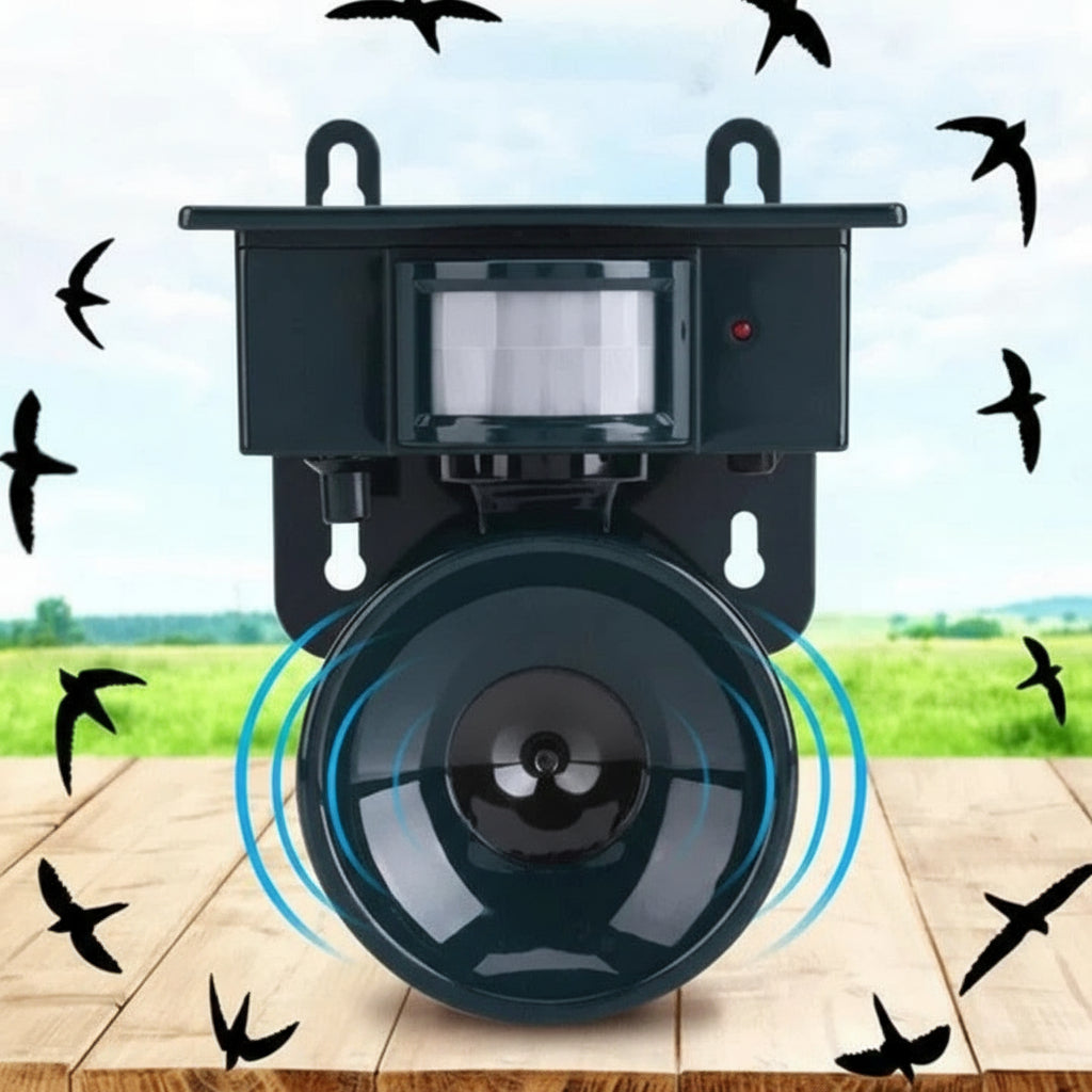 Bird Repeller with Solar Panel and Motion Sensor, Outdoor Sound Deterrent All Vera Mart
