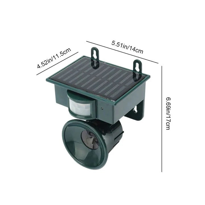 Bird Repeller with Solar Panel and Motion Sensor, Outdoor Sound Deterrent All Vera Mart