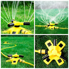Garden Sprinkler with 4 Adjustable Nozzles and 360 Degree Rotation All Vera Mart