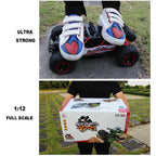 Rechargeable 1:12 Scale 4WD Remote Control Monster Truck with Two Battery Packs and a 2.4GHz Controller