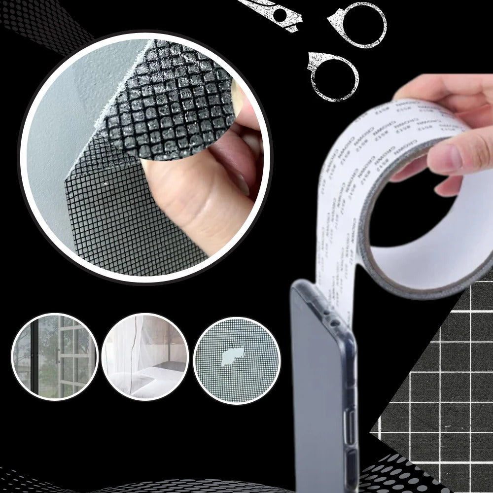 Fiberglass Screen Repair Tape with Waterproof Adhesive and Scissor-Cuttable Design All Vera Mart