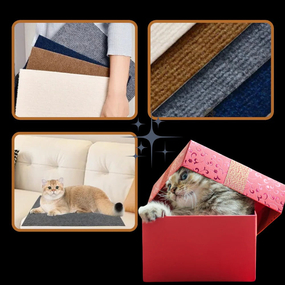 Cat Scratch Pad with Adhesive Backing and Tear Resistant Material, Multi-Surface Compatible All Vera Mart