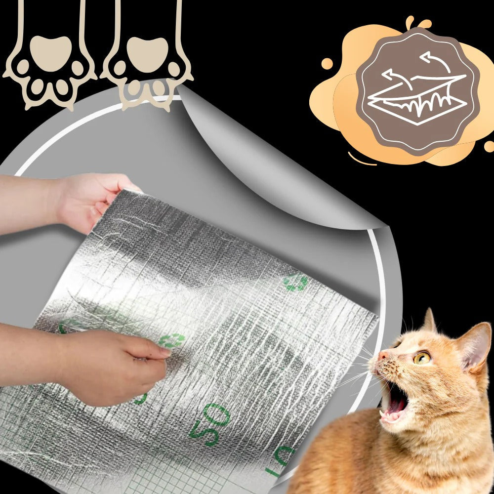 Cat Scratch Pad with Adhesive Backing and Tear Resistant Material, Multi-Surface Compatible All Vera Mart