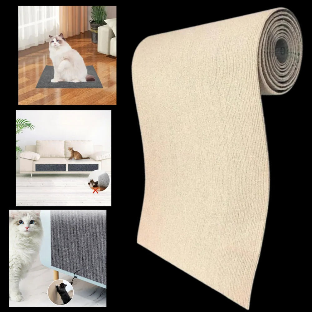 Cat Scratch Pad with Adhesive Backing and Tear Resistant Material, Multi-Surface Compatible All Vera Mart