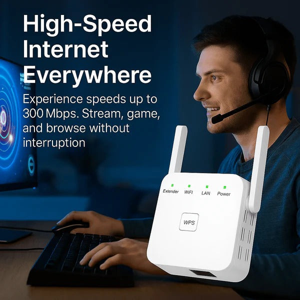 WiFi Signal Booster with Dual Band Coverage and 1000 Foot Range All Vera Mart
