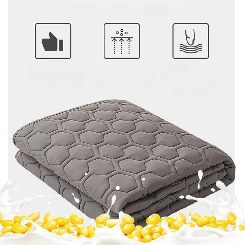 Temperature Regulating Mattress Pad with Quilted Airflow Design and Anti-Slip Backing All Vera Mart