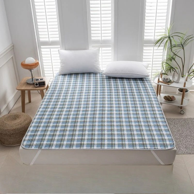 Temperature Regulating Mattress Pad with Quilted Airflow Design and Anti-Slip Backing All Vera Mart
