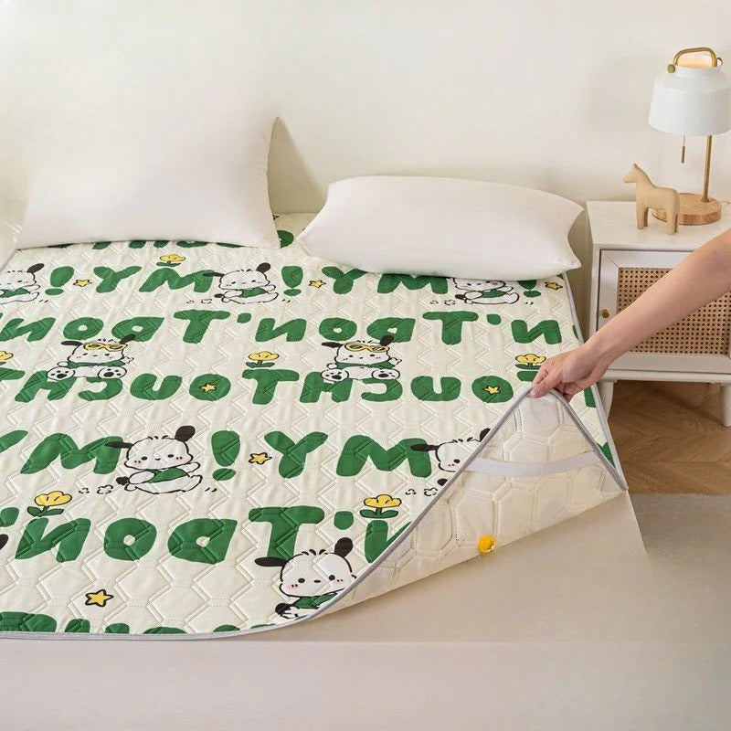 Temperature Regulating Mattress Pad with Quilted Airflow Design and Anti-Slip Backing All Vera Mart