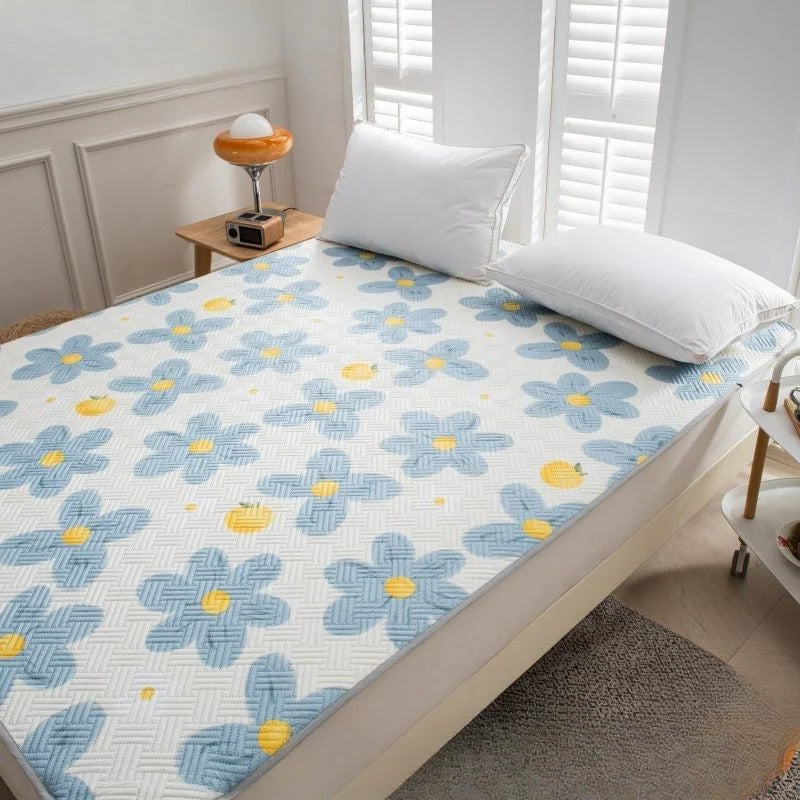 Temperature Regulating Mattress Pad with Quilted Airflow Design and Anti-Slip Backing All Vera Mart