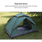 Automatic Camping Tent with Dual Doors and Vented Rainfly for 3-4 People All Vera Mart