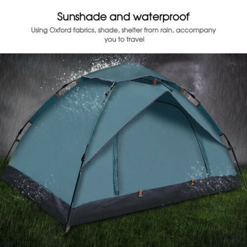 Automatic Camping Tent with Dual Doors and Vented Rainfly for 3-4 People All Vera Mart