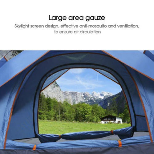 Automatic Camping Tent with Dual Doors and Vented Rainfly for 3-4 People All Vera Mart
