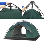 Automatic Camping Tent with Dual Doors and Vented Rainfly for 3-4 People All Vera Mart