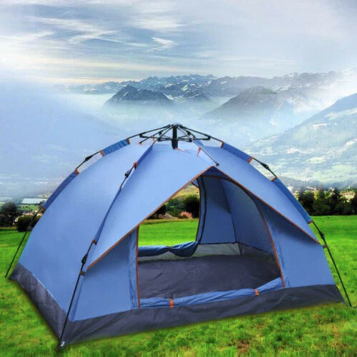 Automatic Camping Tent with Dual Doors and Vented Rainfly for 3-4 People All Vera Mart