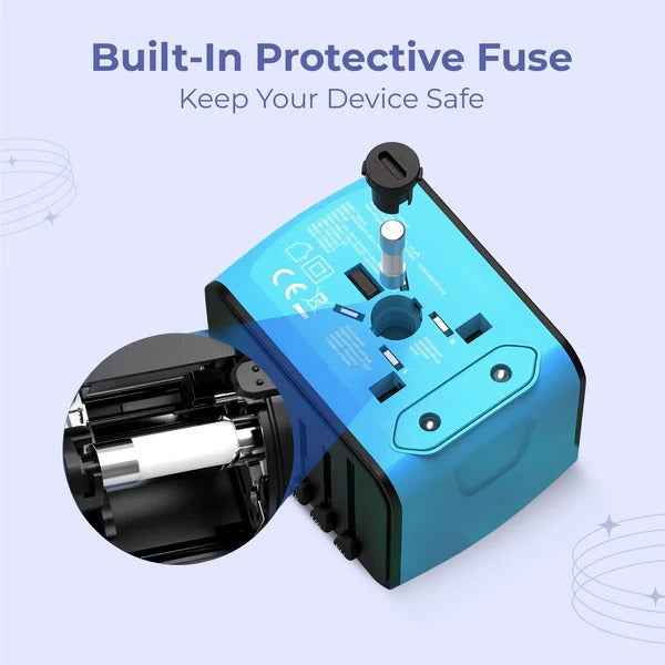 International Power Adapter with Four USB Charging Ports and Surge Protection All Vera Mart