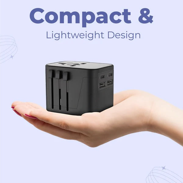 International Power Adapter with Four USB Charging Ports and Surge Protection All Vera Mart