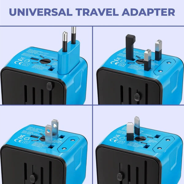 International Power Adapter with Four USB Charging Ports and Surge Protection All Vera Mart