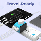 International Power Adapter with Four USB Charging Ports and Surge Protection All Vera Mart