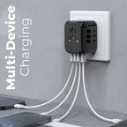 International Power Adapter with Four USB Charging Ports and Surge Protection All Vera Mart