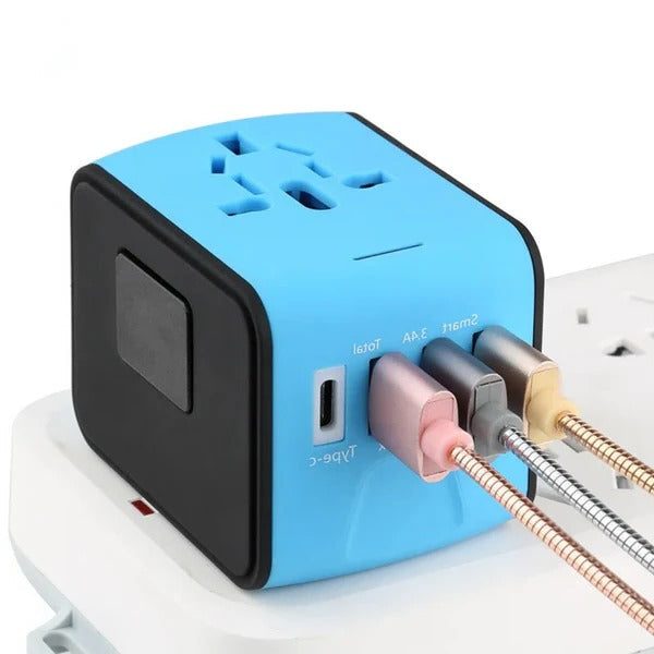 International Power Adapter with Four USB Charging Ports and Surge Protection All Vera Mart