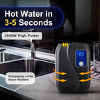 Electric Tankless Water Heater with Digital Temperature Display and Automatic Flow Detection All Vera Mart