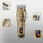Electric Hair and Beard Trimmer with Four Interchangeable Heads and LED Display All Vera Mart