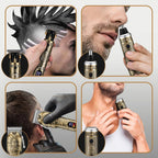 Electric Hair and Beard Trimmer with Four Interchangeable Heads and LED Display All Vera Mart