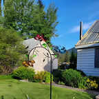 Flower Wind Spinner with Fade Resistant Design and Ground Stake All Vera Mart