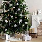 Transparent Icicle Ornaments with Light Reflecting Surface, 12-Piece Set All Vera Mart