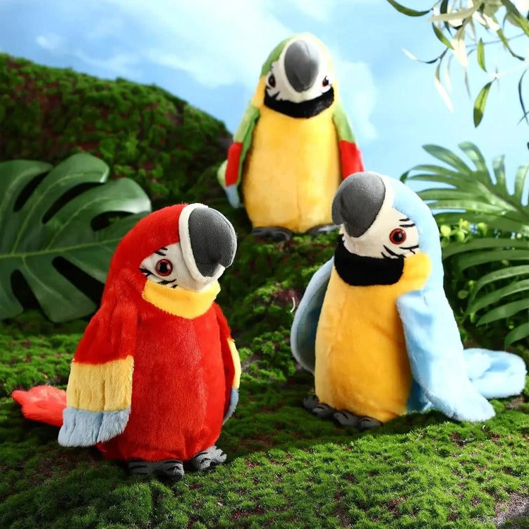 Interactive Parrot Plush Toy with Button Sounds and Counting Learning All Vera Mart
