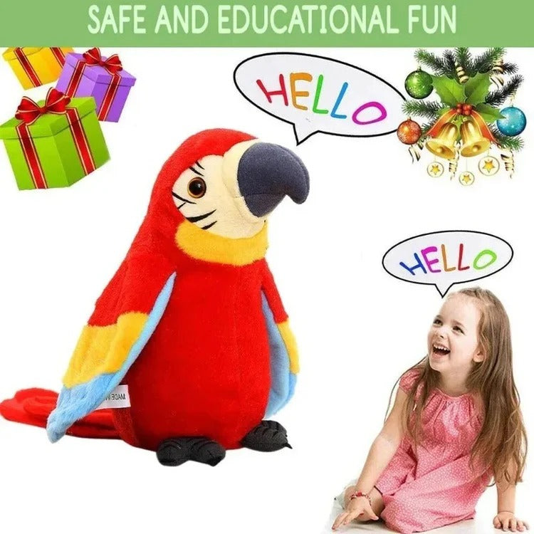 Interactive Parrot Plush Toy with Button Sounds and Counting Learning All Vera Mart