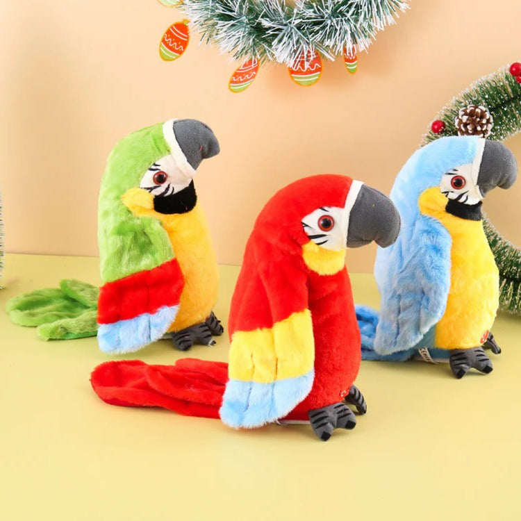 Interactive Parrot Plush Toy with Button Sounds and Counting Learning All Vera Mart