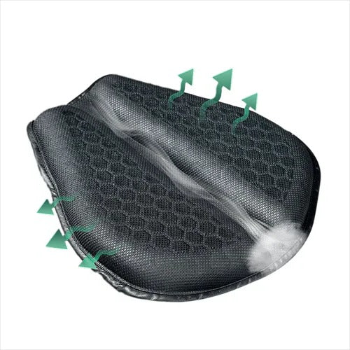 Motorcycle Seat Pad with Honeycomb Ventilation and Dual Adjustable Straps All Vera Mart