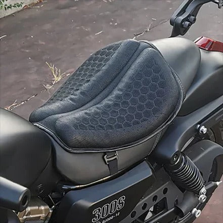 Motorcycle Seat Pad with Honeycomb Ventilation and Dual Adjustable Straps All Vera Mart
