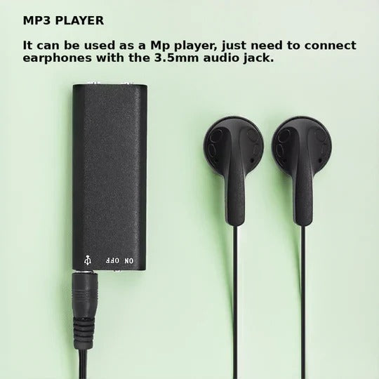 Sound-Triggered Digital Recorder with 32GB Storage and 96-Hour Battery All Vera Mart
