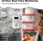 Gas and Carbon Monoxide Detector with Digital Display and Audible Alarm All Vera Mart
