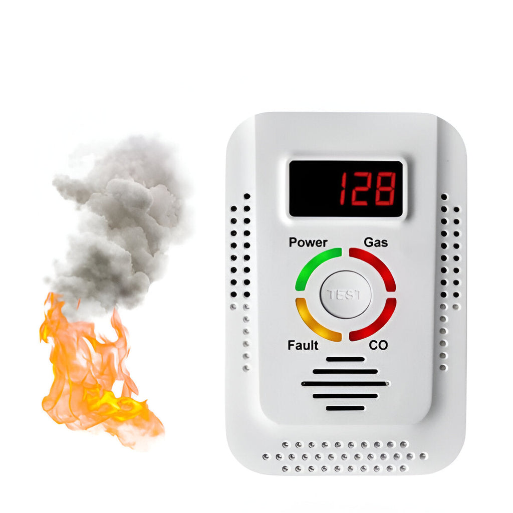 Gas and Carbon Monoxide Detector with Digital Display and Audible Alarm All Vera Mart