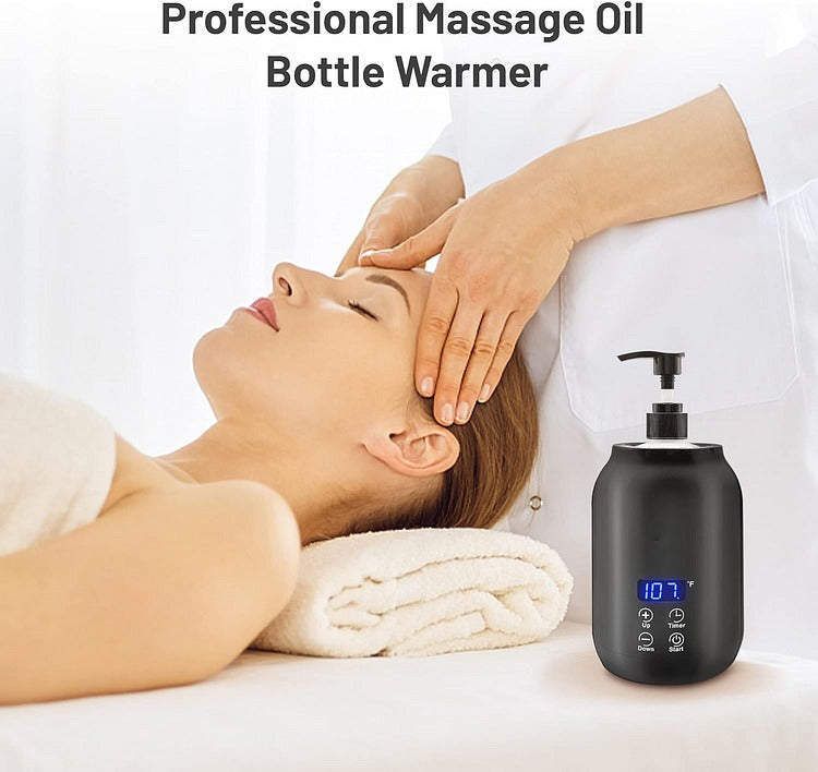 Electric Massage Oil Warmer with Digital Touch Display and Dual Heating Modes All Vera Mart