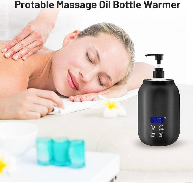 Electric Massage Oil Warmer with Digital Touch Display and Dual Heating Modes All Vera Mart